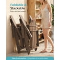 thumbnail image 3 of Folding Adirondack Chair, All-Weather HDPE Fire Pit Patio Chair, Teak, 3 of 7