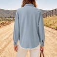 thumbnail image 6 of uublik Jeans Jacket for Women Blue Casual Turn Down Collar Button Down Outerwear Suitable for Daily Wear and Work, 6 of 7