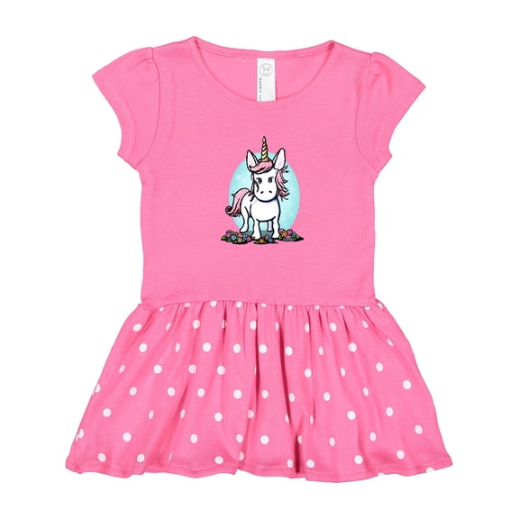 Inktastic KiniArt Unicorn Girls Toddler Dress