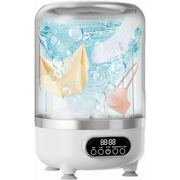 Hbtdoern 3-in-1 Portable Washing Machine, 3L Cordless Underwear Washing Machine with Spin Basket, 3 Modes Laundry Machine for Apartment, Dorm, RV, Hotel Use