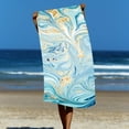 thumbnail image 6 of Tgbvmt Beach Towels Large Rectangle 30x60 Inches Fiber Towels for Bath and Beach Use Soft Absorbent Towel with Flowing Series Design for Poolside Vacation Relaxation, Quick-Drying Travel Summer Fun, 6 of 6