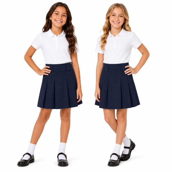 Beverly Hills Polo Club Girls' School Uniform Skort - 2 Pack Scooter Skirt with Under Dress Shorts (4-16)