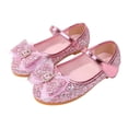 thumbnail image 7 of BOBOGOJP Girls Dress Shoes Glitter Princess Shoe Flower Mary Jane Low Heels Party Wedding Prom Footwear for Toddler Kids Red for Size 12, 7 of 7