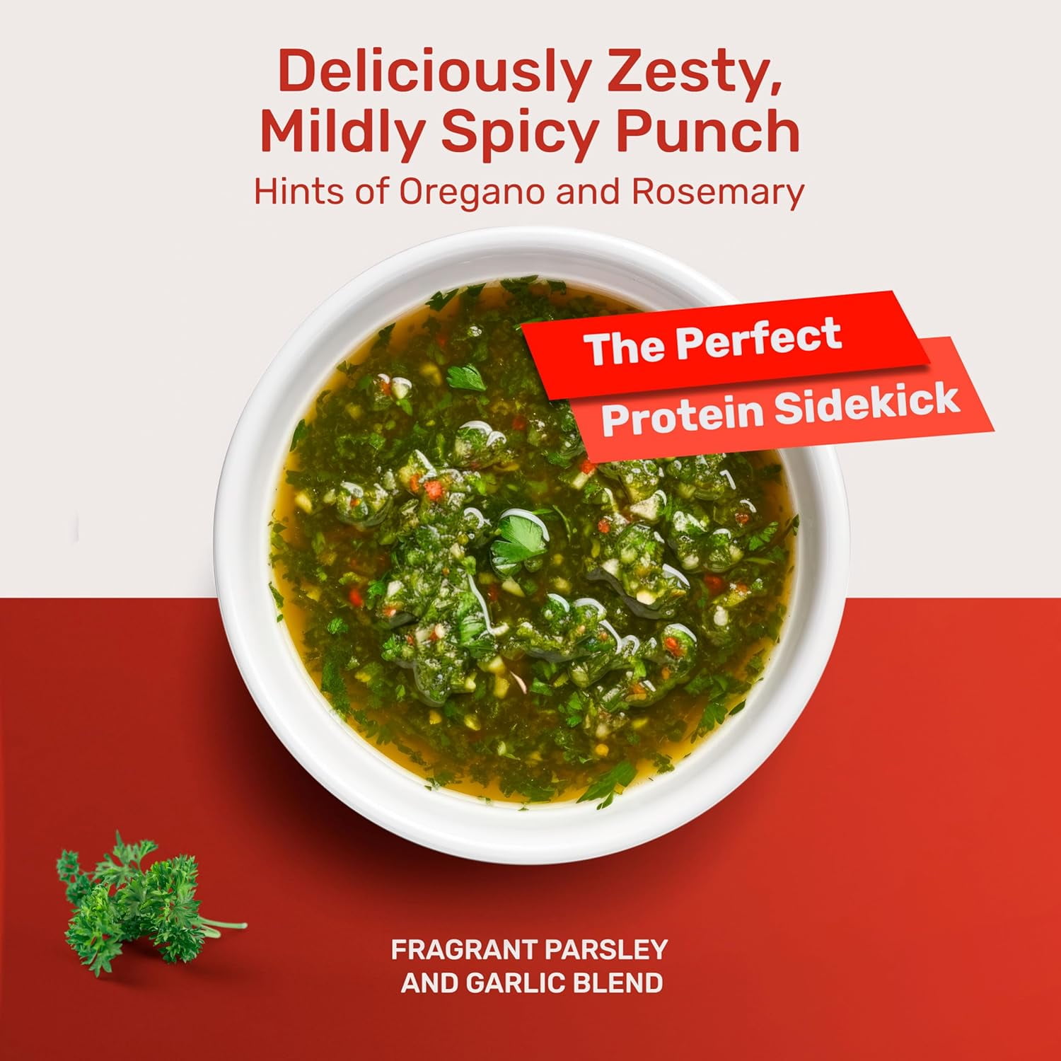 Gaucho Ranch Mild Hot Chimichurri Sauce, 1 Gallon - Zesty, Gluten-Free, Vegan, Organic Herbs