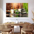 thumbnail image 3 of Elephant Stock Zen Bamboo Spa Wall Art - Horizontal Multi Panel Canvas - Living Room Wall Decor - Wellness Multi Panel - Brown And Green Decor - 65" x 42", 3 of 8