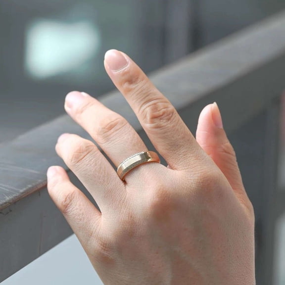 vylahjewellery Brilliant Round Shape Engagement Anniversary Ring Classic Wedding Bands Half Eternity Moissanite Birthday Gift Ring for Her 10K Vermeil Yellow Gold Promise Rings