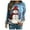 Blue, variant on Christmas Tops for Women Long Sleeve T Shirts Casual Sweatshirts Thermal Crewneck Loose Santa Xmas Tees Blouses