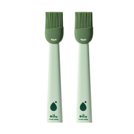 

BESTONZON 2Pcs Silicone Barbecue Oil Brushes Kitchenware Baking Oil Brushes (Green)