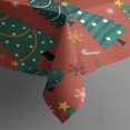 thumbnail image 4 of Red Christmas Tree and Ornament Pattern Rectangle Tablecloth 60"x102",Waterproof Polyester Rectangle Table Cloth, Wipeable Spillproof Polyester Tablecloth for Dining, Camping, Indoor and Outdoor, 4 of 6
