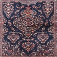 thumbnail image 1 of Ahgly Company Machine Washable Indoor Square Traditional Purple Lily Purple Area Rugs, 6' Square, 1 of 7