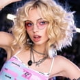 thumbnail image 2 of Gafas de sol Joopin Small Round Hippie Circle Pink para mujer, 2 of 6