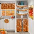 thumbnail image 2 of Flower Herbs Fall Kitchen Curtains with Valance and Tier Sets 36 Inch, 3 Pieces Floral Plant Leaves Rod Pocket Drapes Window Treatment Curtains for Kitchen Over Sink Dining Room Decor, 2 of 6