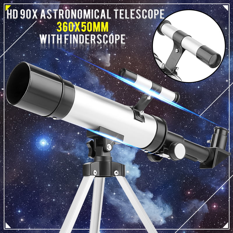 FRSH MNT Telescope for Kids Adults Astronomy Beginners 1 Set Professional 50mm Astronomical Refractor Telescopes with Tripod Desktop High Magnification High Definition Night Vision Telescope 