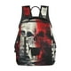 thumbnail image 1 of Disketp Red And White Screaming Demon Skull Mochila Ligera e Impermeable, Mochila de Día Resistente para Viajes, Senderismo y Uso Diario para Hombre y Mujer, 1 of 6