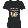 thumbnail image 3 of Inktastic Guinea Pig Whisperer Women's V-Neck T-Shirt, 3 of 5