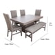 thumbnail image 2 of Comedor 4 sillas y 1 Banca con Mesa Rectangular Gris Camacho, 2 of 3