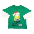 thumbnail image 2 of Despicable Me Minion Infant Toddler Boys Green Dear Santa Christmas T-Shirt 12m, 2 of 2