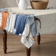 thumbnail image 4 of Autumn Pumpkin Table Cloth Waterproof Tablecloths, Thanksgiving Blue Eucalyptus Leaf Beige Tablecloth Dining Table Cover for Kitchen Party Tabletop Outdoor, Square Tablecloth 60x60 Inch, 4 of 9