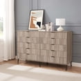 thumbnail image 2 of DUMBO 10-Drawer Double Tall Dresser from Engineered Wood in Gray, 2 of 8