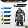 thumbnail image 5 of KwikSafety (Charlotte, NC) SUPERCELL COMBO | 3D Ring Full Body Safety Harness, 6’ Lanyard, Tool Lanyard, ANSI OSHA PPE Fall Protection Arrest Restraint Equipment Universal Construction Roofing Bucket, 5 of 8