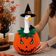 thumbnail image 4 of AZXY Halloween Pumpkin Porch Goose Outfit for Outdoor Lawn Decor, Fall Themed Goose Costume for 23 Inch Goose Statue, Holiday Sculpture Accessory for Patio Yard Lawn Front Porch Outdoor Decoration, 4 of 8