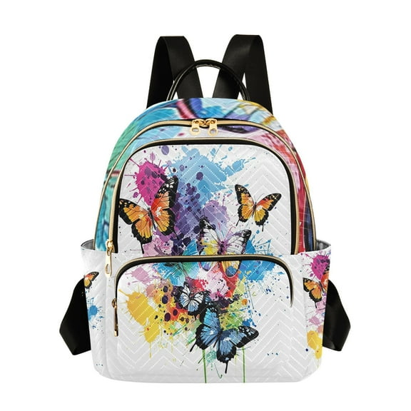 Colorful Butterflies Travel Laptop Backpack Casual Daypack Lightweight Bookbag Compartment for Business