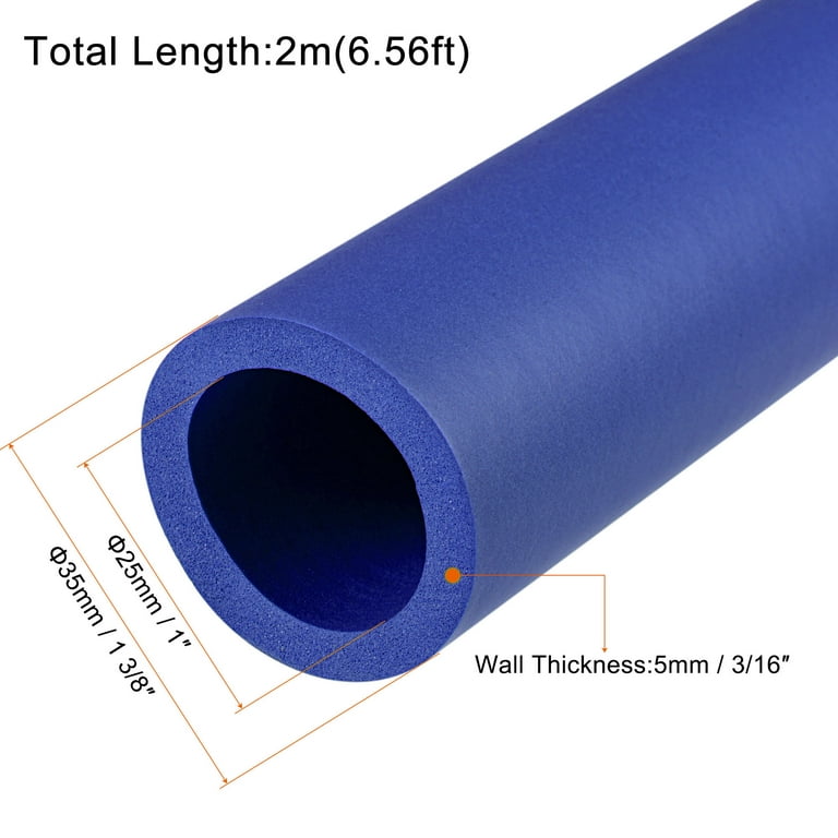 Uxcell 3/8" 10mm  ID X 6Ft Pipe Insulation Foam Tube Pipe Cover Wrap Roll Bar Padding Tubing With Wrapping