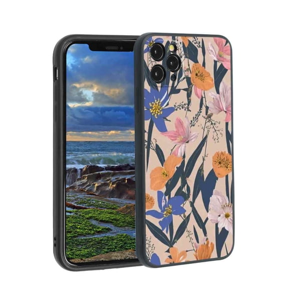 Japanese-Vintage-Floral-Bohor-1 Phone Case, Degined for iPhone 11 Pro Case Men Women, Flexible Silicone Shockproof Case for iPhone 11 Pro
