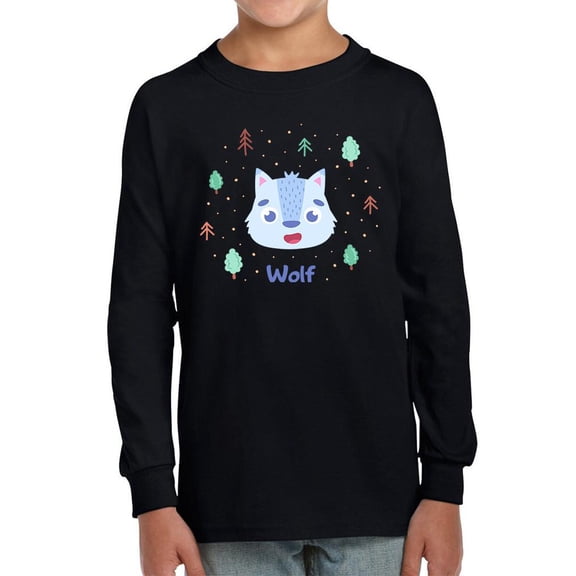 Cute Baby Wolf Face Long Sleeve Toddler -Image by Shutterstock, 3 Toddler