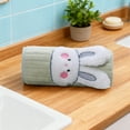 thumbnail image 4 of Uuiauoio Coral velvet Washcloths with Rabbit Pattern, Ultra Soft & Highly Absorbent Face Towels for Bath, Spa & Gym, Soft Feel Fingertip Towels Quick Drying Microfiber Hand Towel, 4 of 6