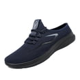 thumbnail image 3 of Domzle Shoes for Men Casual Slip on Walking Sneakers Lightweight Breathable Mesh Fashion Gym Athletic Sports Workout Non Slip Trainers Blue, 3 of 6
