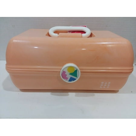 Caboodles Rare Peach Orange On The Go Girl Classic Cosmetic Makeup Travel Case
