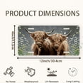 thumbnail image 2 of License Plate,Two Highland Cows with Flowers Decorative Front,Personalized Stainless Steel License Plate Cover For Men Women,12.2" X 6.2", 2 of 7