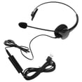 thumbnail image 2 of MasteelfCA H300 Monaural USB Headset Noise Cancelling Microphone and Volume Adjuster Headset for Computer Internet Calls VoIP Communication Skype Webinar Softphone Call Center (Black), 2 of 8