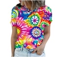 thumbnail image 6 of jobturf Graphic Tees for Women Summer Loose Fit Crew Neck T Shirts Beach Short Sleeve Going Out Tops Vacation Outfits S-3XL, 6 of 6
