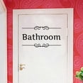 thumbnail image 5 of Calcomanía de vinilo para pared DIY extraíble para baño, baño, arte de pared, adhesivo para WC, letrero, accesorios para puerta, lindas pegatinas extraíbles para puerta de lavadero/baño (B, 5 of 5