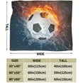 thumbnail image 3 of American Football Ball in Fire and Water Throw Blanket Ultra Soft Warm All Season Decorative Fleece Blankets for Bed Chair Car Sofa Couch Bedroom 50"X40", 3 of 5