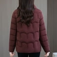 thumbnail image 7 of FDGIU Women's Quilted Jacket - Long Sleeve Full Zip Lightweight Insulated Coat, Plus Size Casual Winter Outerwear with Pockets, 7 of 7