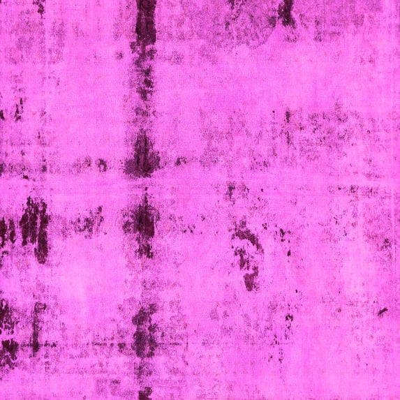 Ahgly Company Indoor Square Abstract Pink Modern Area Rugs, 5' Square