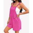thumbnail image 2 of Ekouaer Women' Rompers Jumpsuits Sleeveless Adjustable Ribbed Knit Vacation Beach Travel Overall Shorts Outfits, 2 of 6