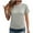 Gray, variant on Womens Summer Tops Crewneck Short Sleeve Casual Business Blouses Dressy Lightweight Solid Loose Basic Textured T Shirts Tees,M,White
