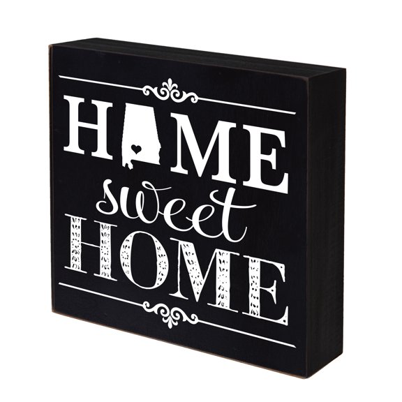 LifeSong Milestones 10x10 Shadow Box Black- Alabama (Home Sweet Home)