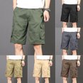 thumbnail image 4 of EQWLJWE Short de Sport pour Homme, Pantalon Décontracté Uni pour Homme, Poche Extérieure, Pantalon de Travail de Plage, Short Cargo, Short pour Homme en Liquidation, 4 of 4