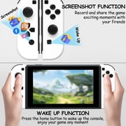 Switch Controller for Switch, Left & Right Wireless Controller Joypad with Motion Control/Dual Vibration/Wake-up - White