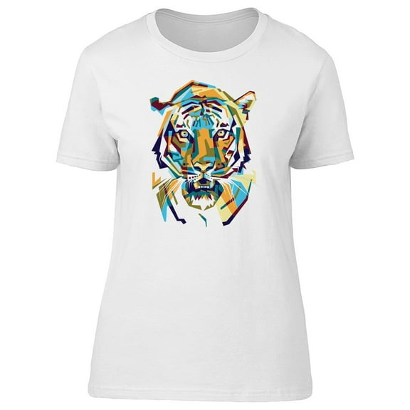 Big Tiger In Retro Watercolor Tee Men's -Image by Shutterstock