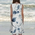 thumbnail image 5 of Womens Summer Sleeveless Casual Dresses Crewneck Tank Dresses Trendy Floral Print Beach Vacation Sundress, 5 of 5