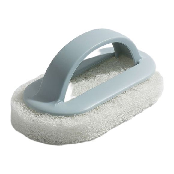 keepw Kitchen Sponge with Handle Traceless Pot Tableware Brushes Bathroom Wiper Oil Dirt Removal Household Accessories Cleaning Brush Blue