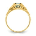 thumbnail image 2 of Solid 14k Yellow Gold Gemstone Ring Band with CZ Cubic Zirconia Size 9, 2 of 5