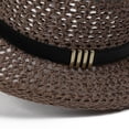 thumbnail image 5 of Mgmyaa Women Hollow Woven Flat Top Sun Hat French Vintage Style Summer Beach Vacation Cap Breathable Lightweight Sunshade Headwear by Mgmyaa, 5 of 9
