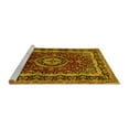 thumbnail image 2 of Ahgly Company Machine Washable Indoor Rectangle Medallion Yellow Traditional Area Rugs, 2' x 5', 2 of 4